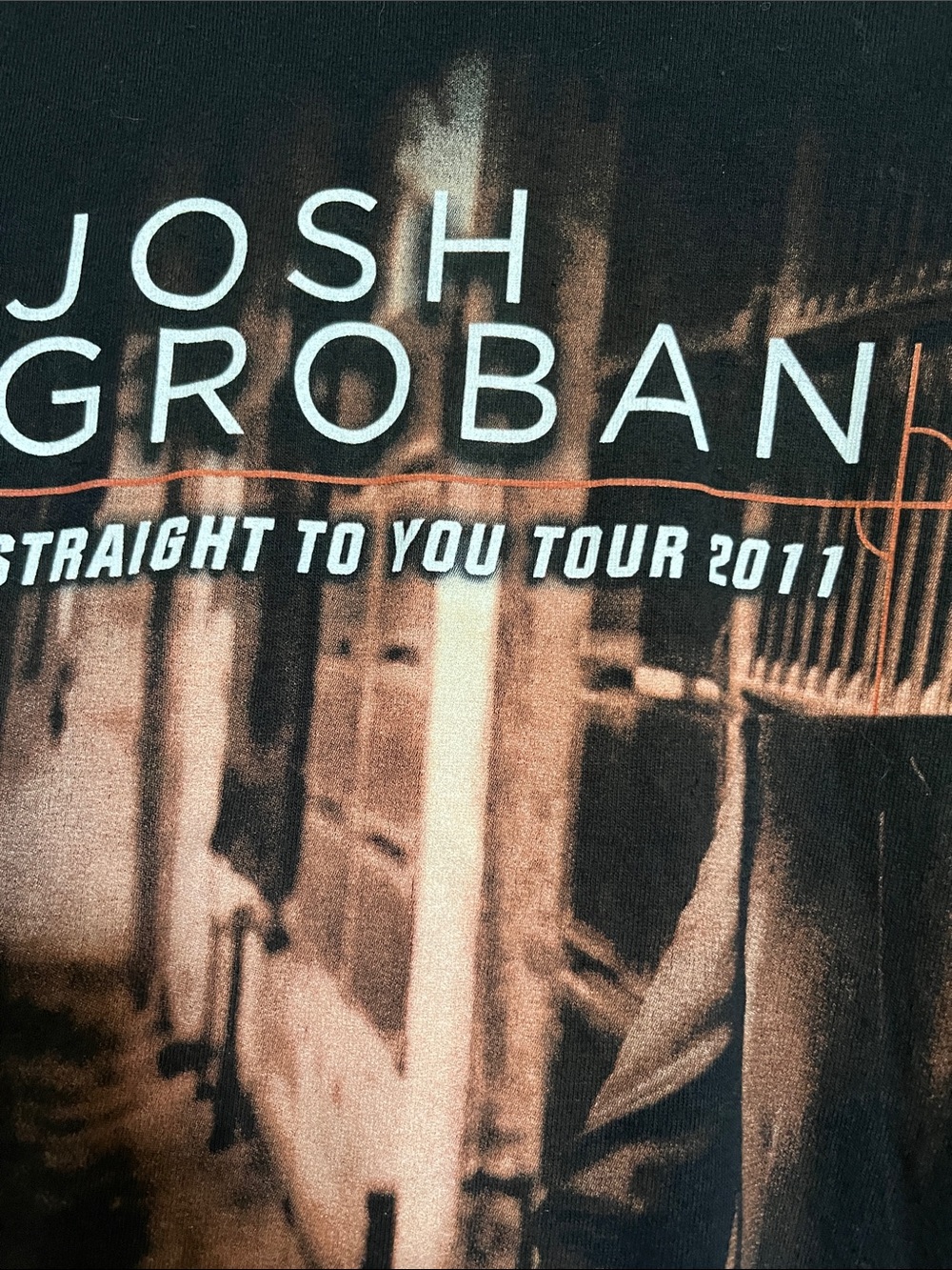 Large Anvil Black Graphic Josh Groban Tour T‑Shirt - Picture 4 of 8